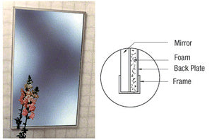 CRL Stainless Steel Standard Channel Theft-Proof Framed Mirror