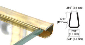 CRL Brass 1/4" Plastic Reflective Edge Molding