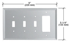 CRL Designer and Triple Toggle Glass Mirror Plate