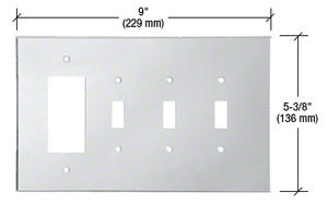 CRL Clear Single Designer and Triple Toggle Acrylic Mirror Plate