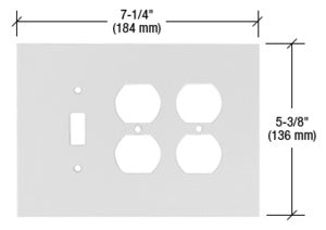 CRL Clear Double Duplex Single Switch Combo Acrylic Mirror Plate