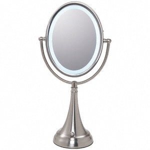 CRL Pedestal Oval Mirror with LED Surround Light