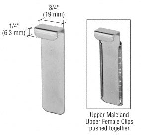 CRL Nickel Plated Bishop Upper Mirror Clip - Male