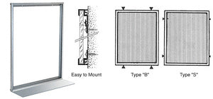 CRL Custom Size Aluminum Mirror Frame with Shelf