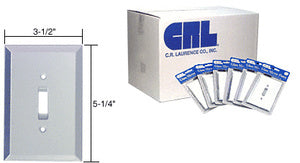 CRL Clear Mirror Glass Single Toggle Switch Mirror Plates in Bulk Pack