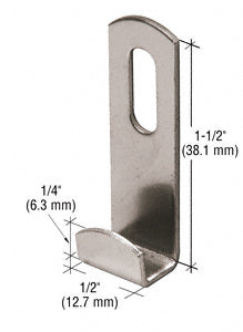 CRL Nickel Plated 1/4" Slotted Round Lip Mirror Clips