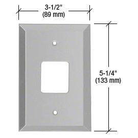 CRL Telephone 1-1/4" Square Hole Glass Mirror Plate