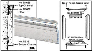 CRL Mill Mirror Mount Frame Cleat