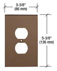 CRL Single Duplex Plug Acrylic Mirror Plate