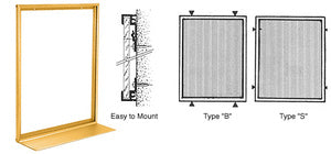 CRL Custom Size Aluminum Mirror Frame with Shelf