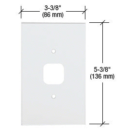 CRL 1-1/4" Square Telephone Acrylic Mirror Plate