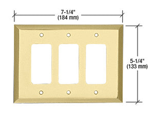 CRL Triple Designer Metal Mirror Plate