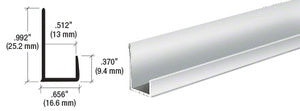 CRL Aluminum 1/2" J-Channel