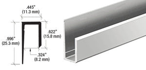 CRL Canadian Style 1/4" Deep Nose "J" Channel