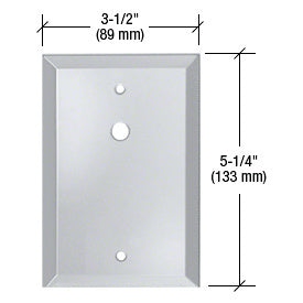 CRL Clear Offset Cable TV 3/8" Hole Glass Mirror Plate