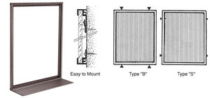 CRL Custom Size Aluminum Mirror Frame with Shelf