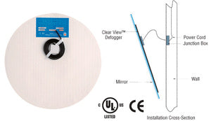 CRL 15" Clear View™ Round Mirror Defogger