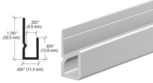 CRL Deep Nose Heavy Indented Back Aluminum 1/4" J-Channel