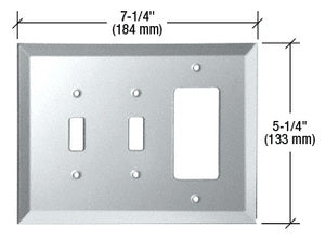 CRL Double Toggle Designer Glass Mirror Plate