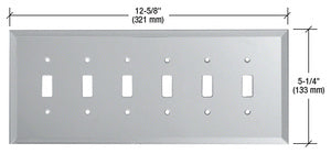 CRL 6-Gang Toggle Glass Mirror Plate