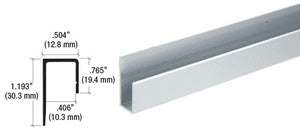 CRL Aluminum Deep Nose 3/8" J-Channel