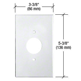 CRL Single 1-3/8" Hole Acrylic Mirror Plate