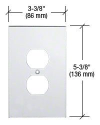 CRL Single Duplex Plug Acrylic Mirror Plate