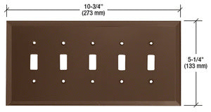 CRL 5-Gang Toggle Glass Mirror Plate