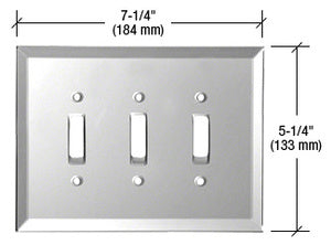 CRL Triple Toggle Glass Mirror Plate