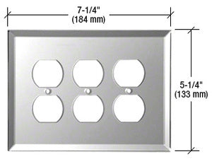 CRL Triple Duplex Glass Mirror Plate