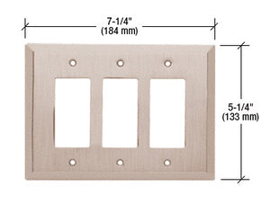 CRL Triple Designer Metal Mirror Plate