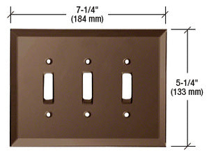 CRL Triple Toggle Glass Mirror Plate