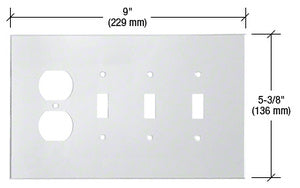 CRL Clear Single Duplex and Triple Toggle Combo Acrylic Mirror Plate