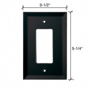 CRL Single Designer Back Painted Glass Cover Plate