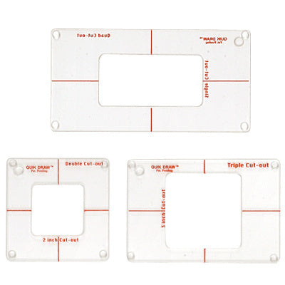 CRL Quik-Draw Mirror Outlet Cut-Out Template Set