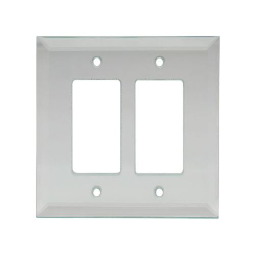 FHC Clear Double Decorator/Rocker Glass Mirror Plate