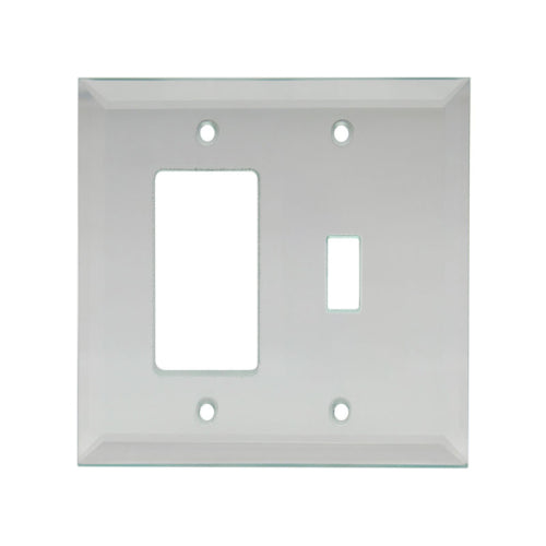 FHC Clear Decorator/Rocker & Toggle Glass Mirror Plate